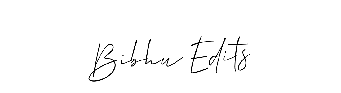 Bibhu Edits stylish signature style. Best Handwritten Sign (Allison_Script) for my name. Handwritten Signature Collection Ideas for my name Bibhu Edits. Bibhu Edits signature style 2 images and pictures png