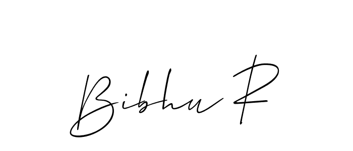 Create a beautiful signature design for name Bibhu R. With this signature (Allison_Script) fonts, you can make a handwritten signature for free. Bibhu R signature style 2 images and pictures png