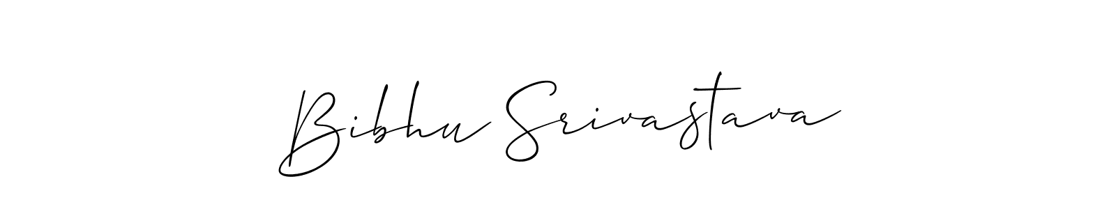 Also we have Bibhu Srivastava name is the best signature style. Create professional handwritten signature collection using Allison_Script autograph style. Bibhu Srivastava signature style 2 images and pictures png
