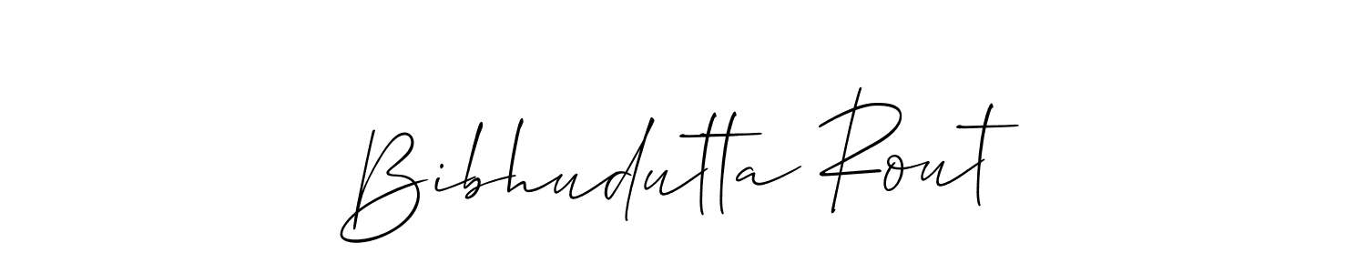 Bibhudutta Rout stylish signature style. Best Handwritten Sign (Allison_Script) for my name. Handwritten Signature Collection Ideas for my name Bibhudutta Rout. Bibhudutta Rout signature style 2 images and pictures png