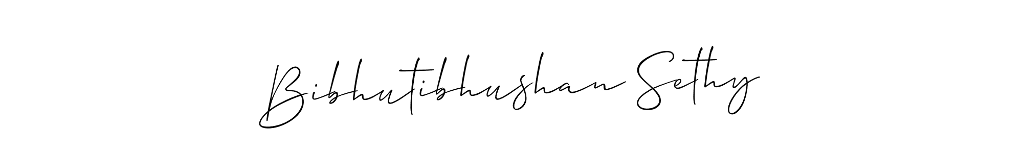 The best way (Allison_Script) to make a short signature is to pick only two or three words in your name. The name Bibhutibhushan Sethy include a total of six letters. For converting this name. Bibhutibhushan Sethy signature style 2 images and pictures png