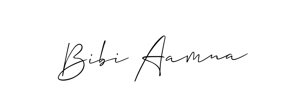 Design your own signature with our free online signature maker. With this signature software, you can create a handwritten (Allison_Script) signature for name Bibi Aamna. Bibi Aamna signature style 2 images and pictures png