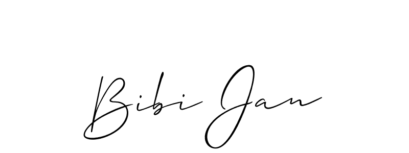 It looks lik you need a new signature style for name Bibi Jan. Design unique handwritten (Allison_Script) signature with our free signature maker in just a few clicks. Bibi Jan signature style 2 images and pictures png