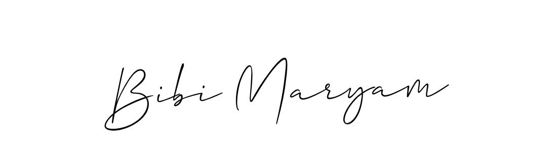 Design your own signature with our free online signature maker. With this signature software, you can create a handwritten (Allison_Script) signature for name Bibi Maryam. Bibi Maryam signature style 2 images and pictures png