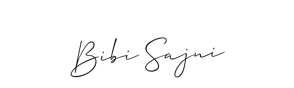 Best and Professional Signature Style for Bibi Sajni. Allison_Script Best Signature Style Collection. Bibi Sajni signature style 2 images and pictures png
