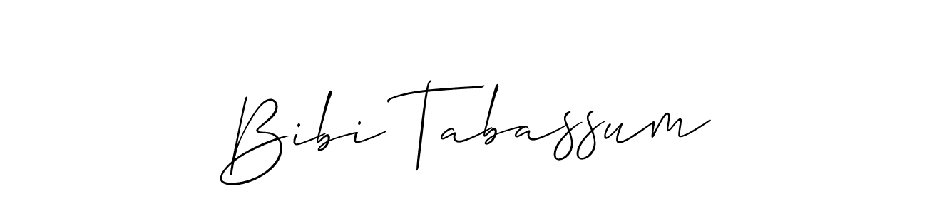 Allison_Script is a professional signature style that is perfect for those who want to add a touch of class to their signature. It is also a great choice for those who want to make their signature more unique. Get Bibi Tabassum name to fancy signature for free. Bibi Tabassum signature style 2 images and pictures png