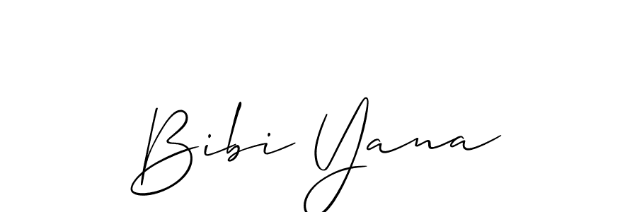 How to make Bibi Yana name signature. Use Allison_Script style for creating short signs online. This is the latest handwritten sign. Bibi Yana signature style 2 images and pictures png