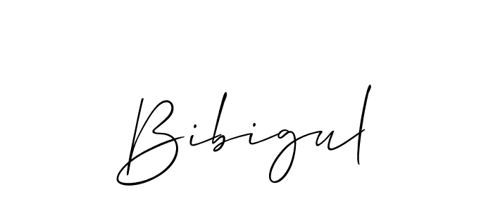 Allison_Script is a professional signature style that is perfect for those who want to add a touch of class to their signature. It is also a great choice for those who want to make their signature more unique. Get Bibigul name to fancy signature for free. Bibigul signature style 2 images and pictures png