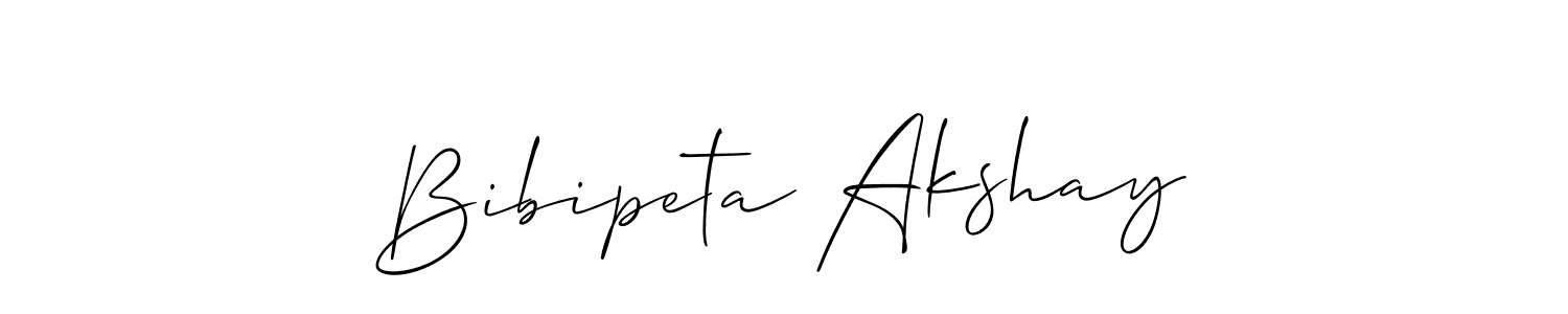 The best way (Allison_Script) to make a short signature is to pick only two or three words in your name. The name Bibipeta Akshay include a total of six letters. For converting this name. Bibipeta Akshay signature style 2 images and pictures png