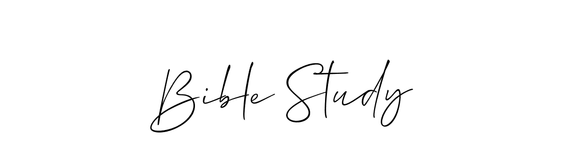 Bible Study stylish signature style. Best Handwritten Sign (Allison_Script) for my name. Handwritten Signature Collection Ideas for my name Bible Study. Bible Study signature style 2 images and pictures png
