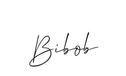 The best way (Allison_Script) to make a short signature is to pick only two or three words in your name. The name Bibob include a total of six letters. For converting this name. Bibob signature style 2 images and pictures png