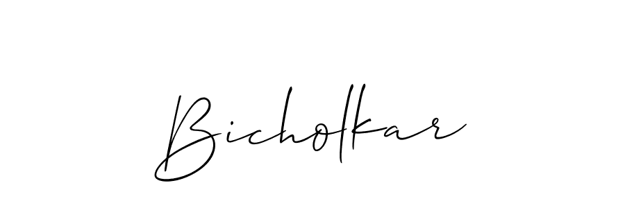 How to make Bicholkar name signature. Use Allison_Script style for creating short signs online. This is the latest handwritten sign. Bicholkar signature style 2 images and pictures png