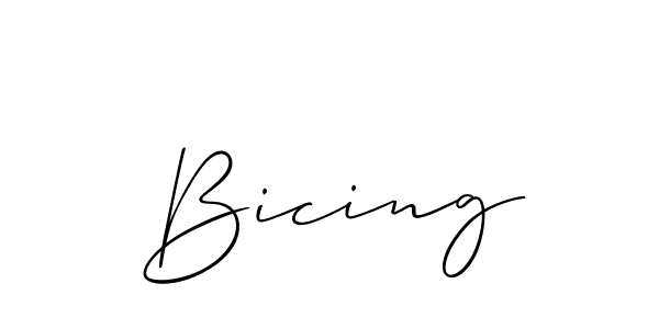 You can use this online signature creator to create a handwritten signature for the name Bicing. This is the best online autograph maker. Bicing signature style 2 images and pictures png