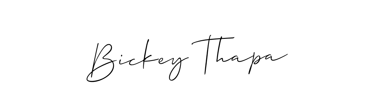 You should practise on your own different ways (Allison_Script) to write your name (Bickey Thapa) in signature. don't let someone else do it for you. Bickey Thapa signature style 2 images and pictures png