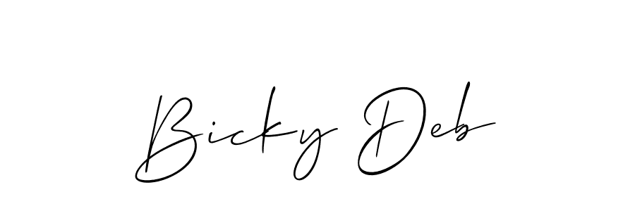 Also we have Bicky Deb name is the best signature style. Create professional handwritten signature collection using Allison_Script autograph style. Bicky Deb signature style 2 images and pictures png