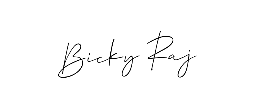 How to make Bicky Raj signature? Allison_Script is a professional autograph style. Create handwritten signature for Bicky Raj name. Bicky Raj signature style 2 images and pictures png