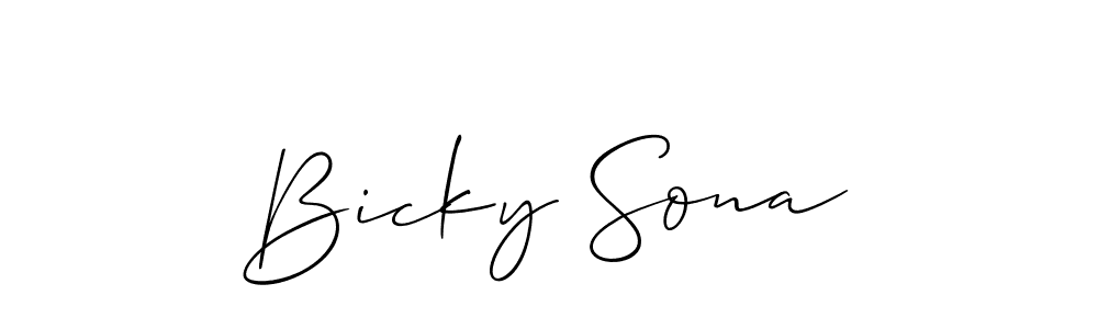 Best and Professional Signature Style for Bicky Sona. Allison_Script Best Signature Style Collection. Bicky Sona signature style 2 images and pictures png