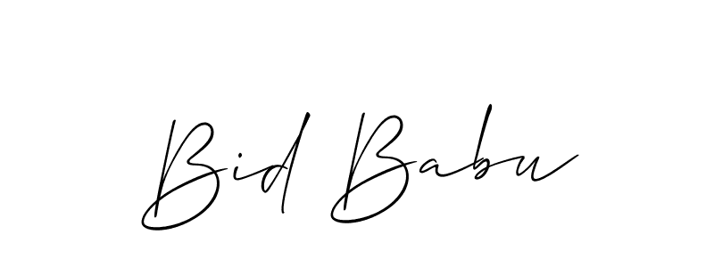 Once you've used our free online signature maker to create your best signature Allison_Script style, it's time to enjoy all of the benefits that Bid Babu name signing documents. Bid Babu signature style 2 images and pictures png
