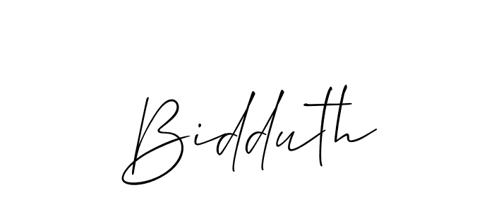 How to make Bidduth name signature. Use Allison_Script style for creating short signs online. This is the latest handwritten sign. Bidduth signature style 2 images and pictures png