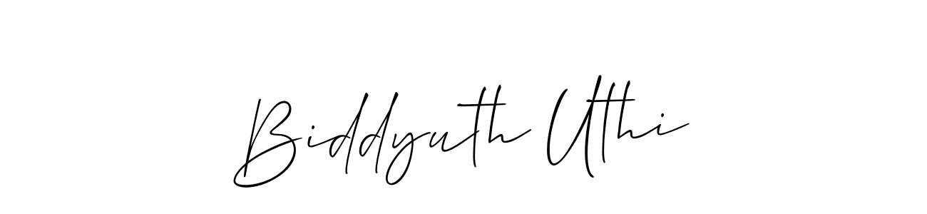 Biddyuth Uthi stylish signature style. Best Handwritten Sign (Allison_Script) for my name. Handwritten Signature Collection Ideas for my name Biddyuth Uthi. Biddyuth Uthi signature style 2 images and pictures png