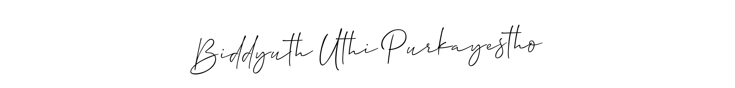 Make a beautiful signature design for name Biddyuth Uthi Purkayestho. Use this online signature maker to create a handwritten signature for free. Biddyuth Uthi Purkayestho signature style 2 images and pictures png