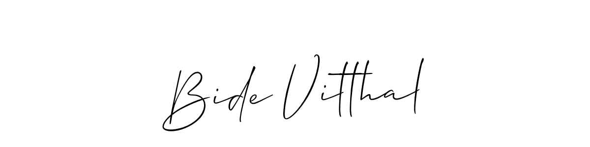 You can use this online signature creator to create a handwritten signature for the name Bide Vitthal. This is the best online autograph maker. Bide Vitthal signature style 2 images and pictures png