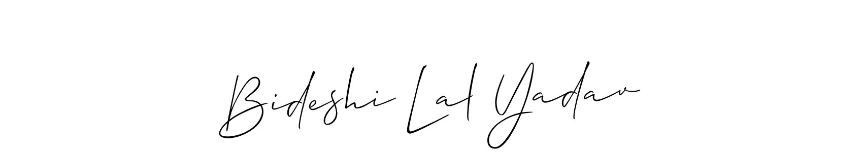 Similarly Allison_Script is the best handwritten signature design. Signature creator online .You can use it as an online autograph creator for name Bideshi Lal Yadav. Bideshi Lal Yadav signature style 2 images and pictures png