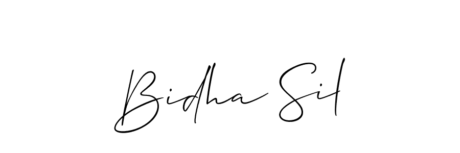 Also we have Bidha Sil name is the best signature style. Create professional handwritten signature collection using Allison_Script autograph style. Bidha Sil signature style 2 images and pictures png