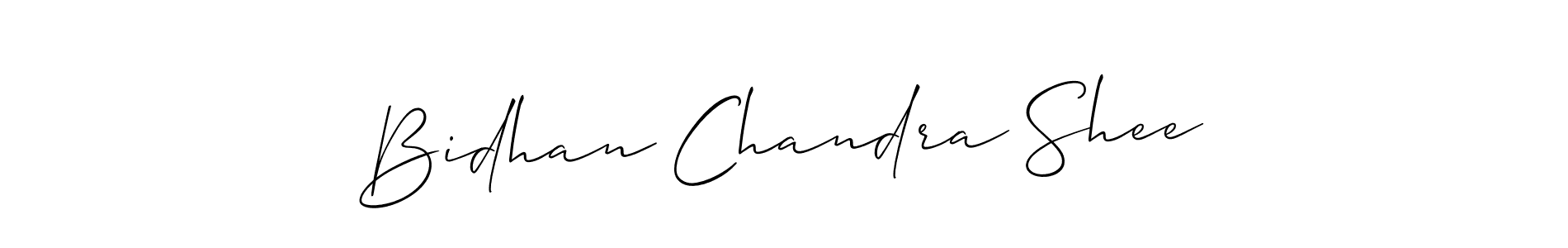 You should practise on your own different ways (Allison_Script) to write your name (Bidhan Chandra Shee) in signature. don't let someone else do it for you. Bidhan Chandra Shee signature style 2 images and pictures png