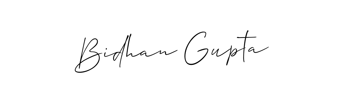 Also we have Bidhan Gupta name is the best signature style. Create professional handwritten signature collection using Allison_Script autograph style. Bidhan Gupta signature style 2 images and pictures png
