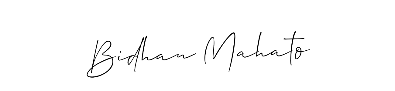 Create a beautiful signature design for name Bidhan Mahato. With this signature (Allison_Script) fonts, you can make a handwritten signature for free. Bidhan Mahato signature style 2 images and pictures png