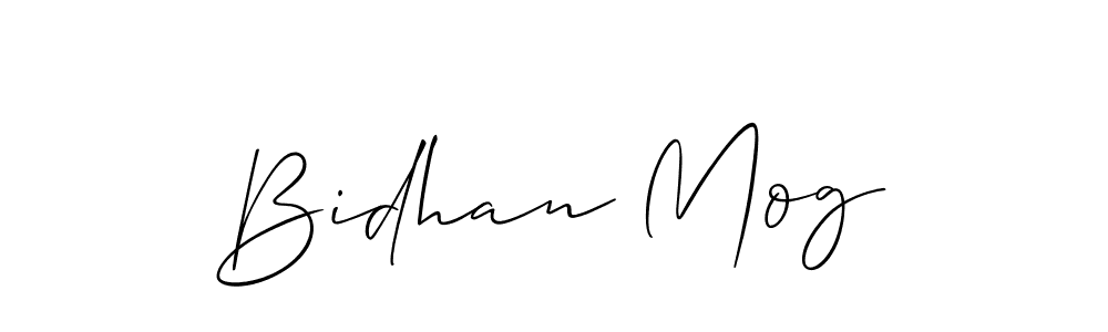 Bidhan Mog stylish signature style. Best Handwritten Sign (Allison_Script) for my name. Handwritten Signature Collection Ideas for my name Bidhan Mog. Bidhan Mog signature style 2 images and pictures png