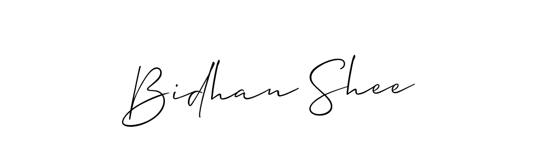 How to make Bidhan Shee name signature. Use Allison_Script style for creating short signs online. This is the latest handwritten sign. Bidhan Shee signature style 2 images and pictures png