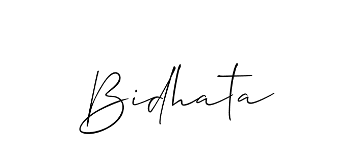 How to Draw Bidhata signature style? Allison_Script is a latest design signature styles for name Bidhata. Bidhata signature style 2 images and pictures png