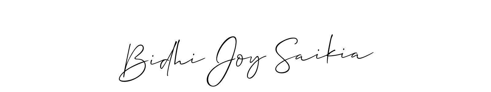 Also we have Bidhi Joy Saikia name is the best signature style. Create professional handwritten signature collection using Allison_Script autograph style. Bidhi Joy Saikia signature style 2 images and pictures png