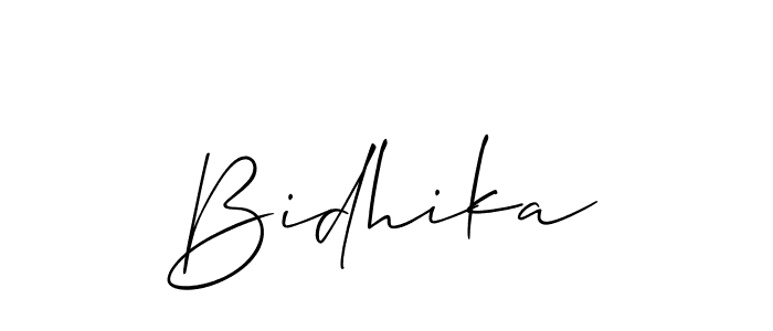 Bidhika stylish signature style. Best Handwritten Sign (Allison_Script) for my name. Handwritten Signature Collection Ideas for my name Bidhika. Bidhika signature style 2 images and pictures png