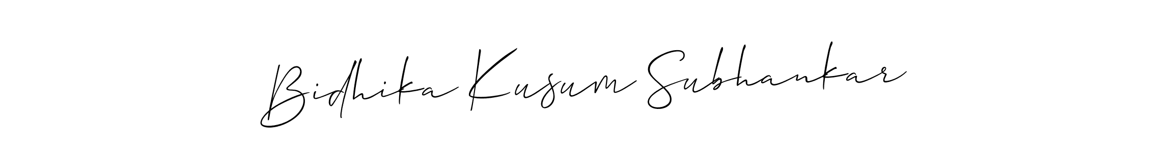 Once you've used our free online signature maker to create your best signature Allison_Script style, it's time to enjoy all of the benefits that Bidhika Kusum Subhankar name signing documents. Bidhika Kusum Subhankar signature style 2 images and pictures png