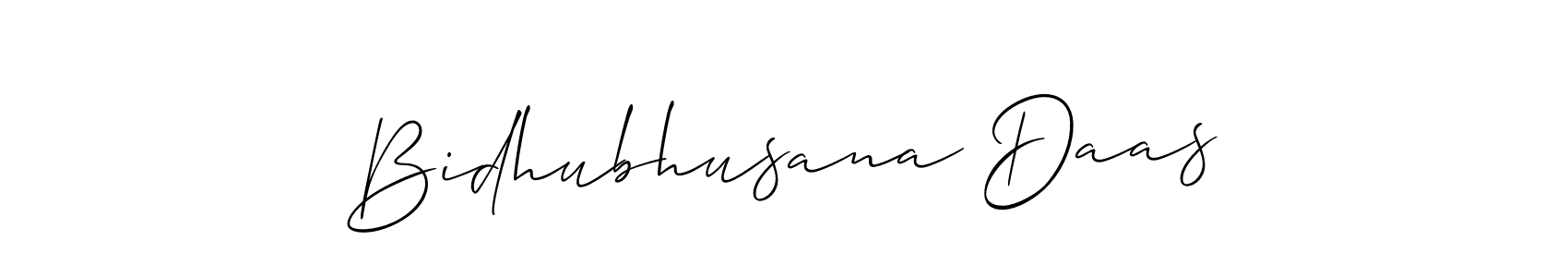 if you are searching for the best signature style for your name Bidhubhusana Daas. so please give up your signature search. here we have designed multiple signature styles  using Allison_Script. Bidhubhusana Daas signature style 2 images and pictures png