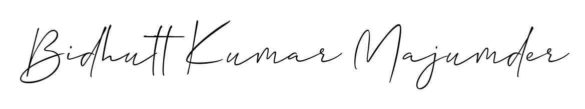 Master the art of signing with Bidhutt Kumar Majumder written in fluent Allison_Script script. A great template to practice and refine your handwriting. Bidhutt Kumar Majumder signature style 2 images and pictures png