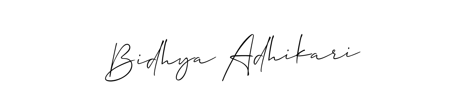 See photos of Bidhya Adhikari official signature by Spectra . Check more albums & portfolios. Read reviews & check more about Allison_Script font. Bidhya Adhikari signature style 2 images and pictures png