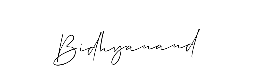 You should practise on your own different ways (Allison_Script) to write your name (Bidhyanand) in signature. don't let someone else do it for you. Bidhyanand signature style 2 images and pictures png