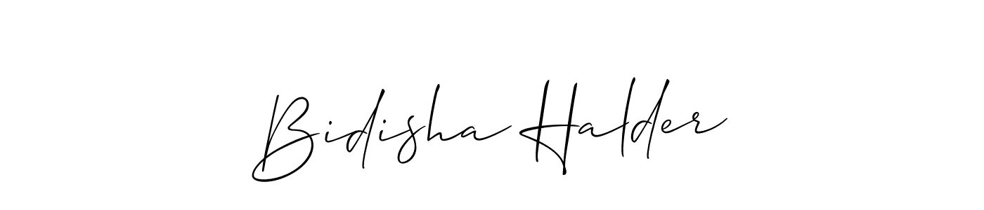 Also we have Bidisha Halder name is the best signature style. Create professional handwritten signature collection using Allison_Script autograph style. Bidisha Halder signature style 2 images and pictures png