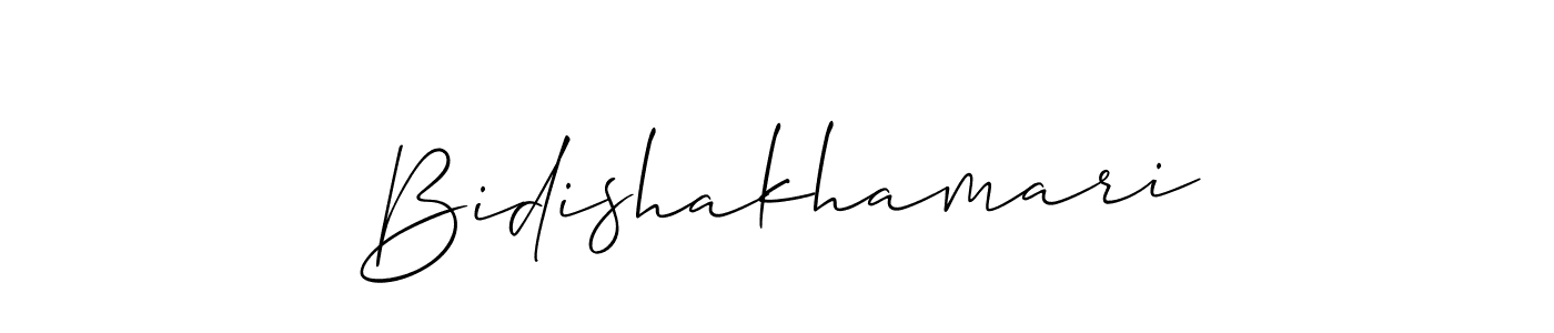 The best way (Allison_Script) to make a short signature is to pick only two or three words in your name. The name Bidishakhamari include a total of six letters. For converting this name. Bidishakhamari signature style 2 images and pictures png