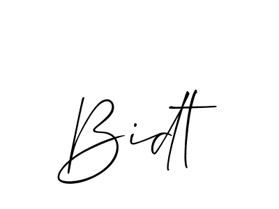 Allison_Script is a professional signature style that is perfect for those who want to add a touch of class to their signature. It is also a great choice for those who want to make their signature more unique. Get Bidt name to fancy signature for free. Bidt signature style 2 images and pictures png