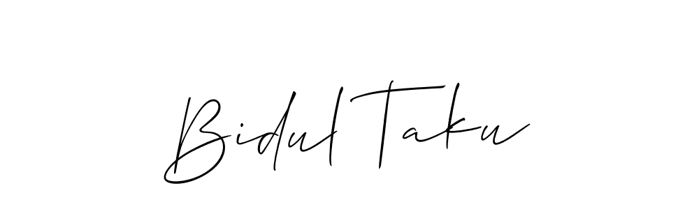 You can use this online signature creator to create a handwritten signature for the name Bidul Taku. This is the best online autograph maker. Bidul Taku signature style 2 images and pictures png