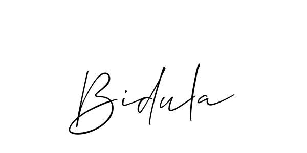 The best way (Allison_Script) to make a short signature is to pick only two or three words in your name. The name Bidula include a total of six letters. For converting this name. Bidula signature style 2 images and pictures png