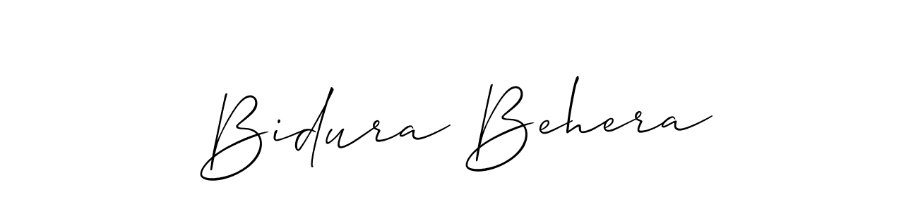 Create a beautiful signature design for name Bidura Behera. With this signature (Allison_Script) fonts, you can make a handwritten signature for free. Bidura Behera signature style 2 images and pictures png