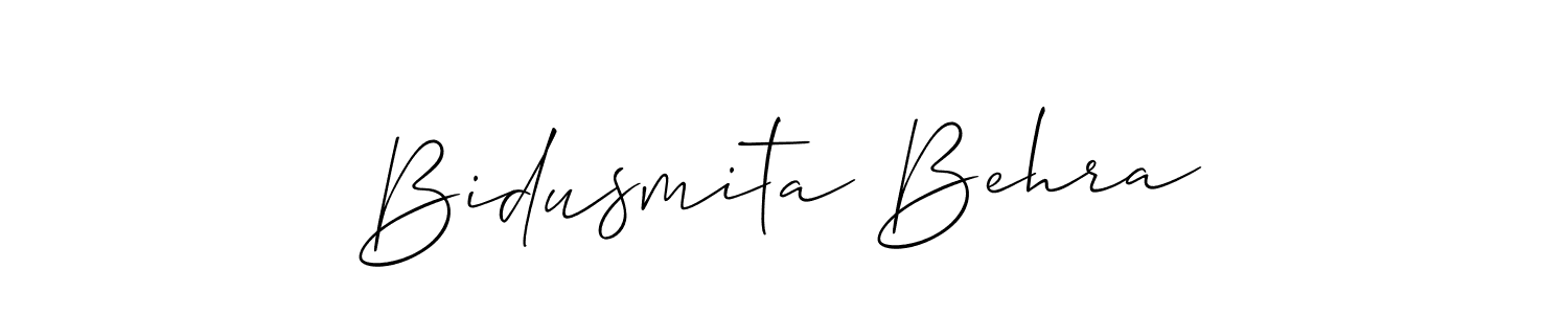 Make a beautiful signature design for name Bidusmita Behra. With this signature (Allison_Script) style, you can create a handwritten signature for free. Bidusmita Behra signature style 2 images and pictures png