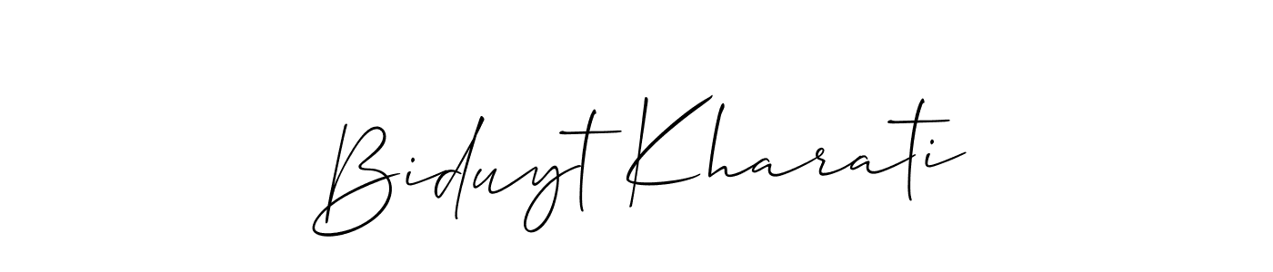 How to make Biduyt Kharati signature? Allison_Script is a professional autograph style. Create handwritten signature for Biduyt Kharati name. Biduyt Kharati signature style 2 images and pictures png