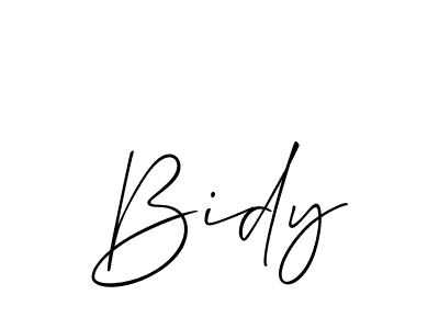 Also You can easily find your signature by using the search form. We will create Bidy name handwritten signature images for you free of cost using Allison_Script sign style. Bidy signature style 2 images and pictures png